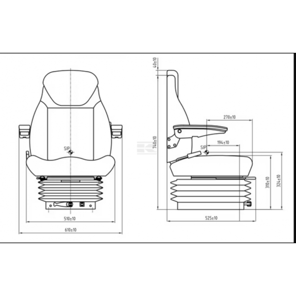 ASIENTO DE SUSPENSIÓN MECÁNICA